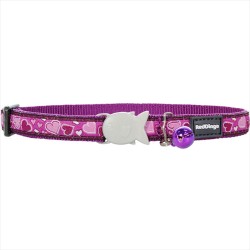 RedDingo Breezy Love Desenli Mor Kedi Boyun Tasması 12MM