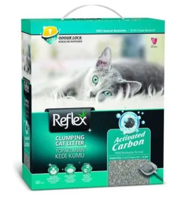 Reflex Aktif Karbonlu Topaklanan Kedi Kumu 10 LT - 1