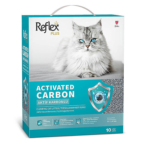 Reflex Aktif Karbonlu Topaklanan Kedi Kumu 10 LT