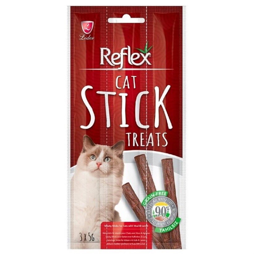 Reflex Biftekli ve Kuzulu Tahılsız Kedi Ödül Çubuğu 15 g (3'lü) - 3