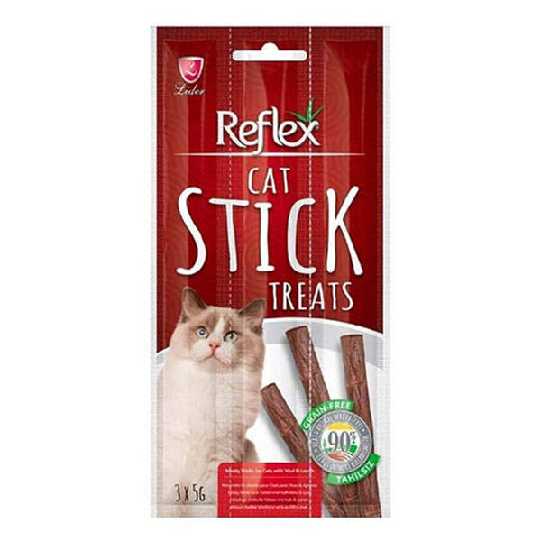 Reflex Biftekli ve Kuzulu Tahılsız Kedi Ödül Çubuğu 15 g (3'lü) - 2