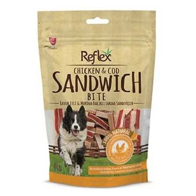 Reflex Bite Tavuk ve Morina Balıklı Sandviç Sticks Köpek Ödülü 80 Gr - 1