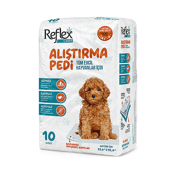 Reflex Care Kaydırmaz Köpek Alıştırma Pedi 60 x 90 cm (10'lu) - 1