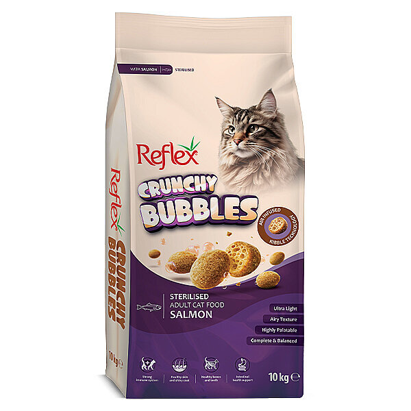 Reflex Crunchy Bubble Somonlu Kısırlaştırılmış Yetişkin Kedi Maması 10 kg
