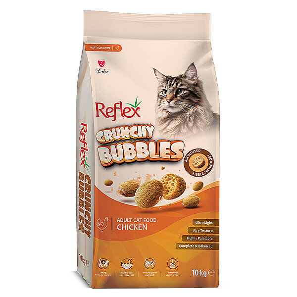 Reflex Crunchy Bubble Tavuklu Yetişkin Kedi Maması 10 kg