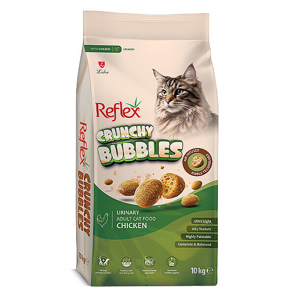 Reflex Crunchy Bubble Urinary Tavuklu Yetişkin Kedi Maması 10 kg