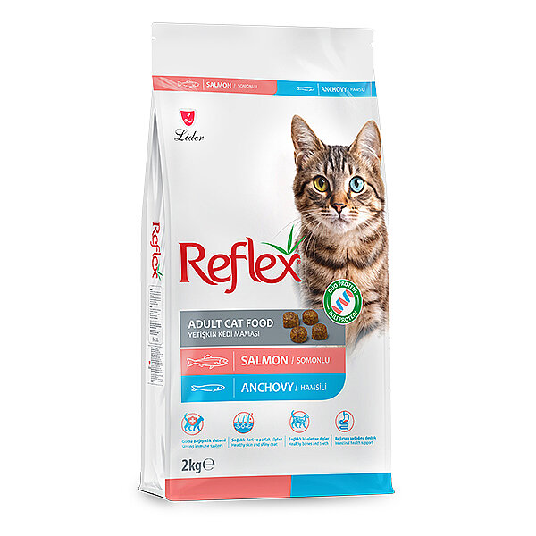 Reflex Duo Protein Somonlu ve Hamsili Yetişkin Kedi Maması 2 kg - 1