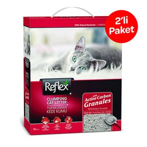 Reflex Granül Topaklanan Kedi Kumu 10 LT x 2 Adet