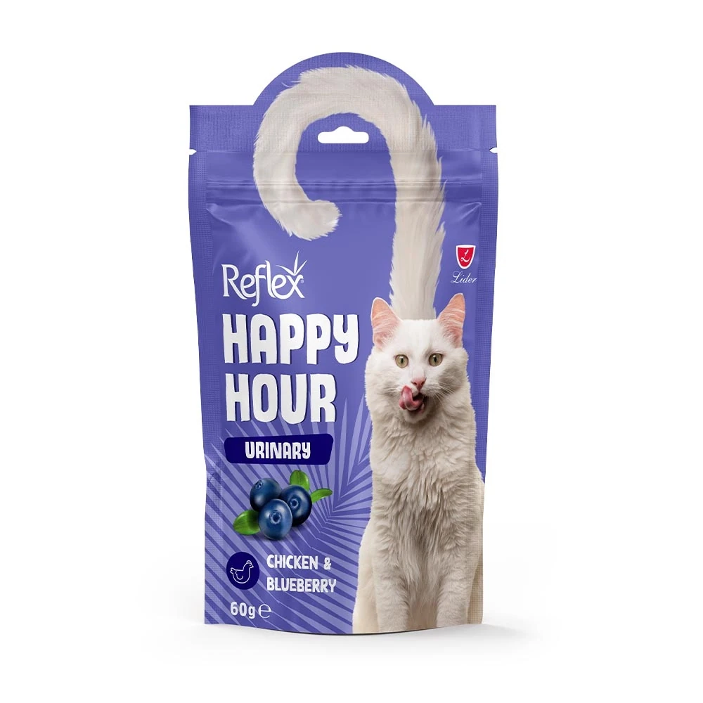 Reflex Happy Hour Urinary Tavuklu ve Yaban Mersinli Kedi Ödül Maması 60gr - 1