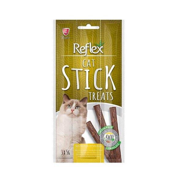 Reflex Hindili ve Kuzulu Tahılsız Kedi Ödül Çubuğu 15 g (3'lü) - 1