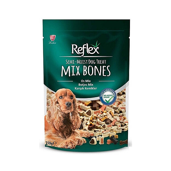 Reflex Karışık Kemik Şekilli Yarı Yumuşak Köpek Ödül Maması 150 g