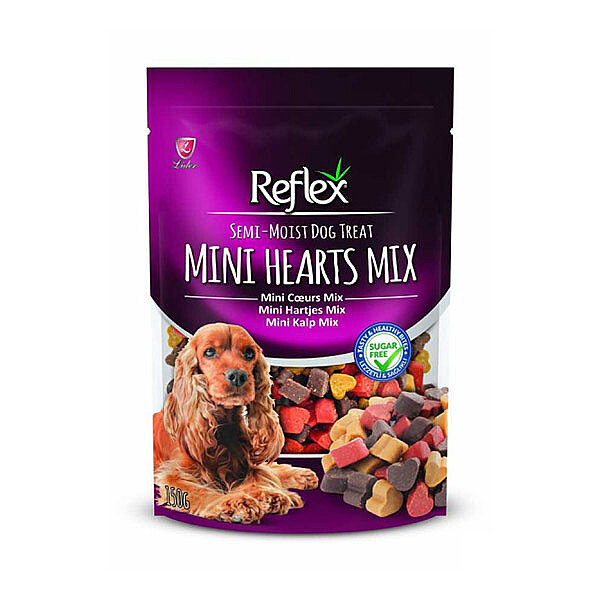 Reflex Karışık Mini Kalpli Yarı Yumuşak Köpek Ödül Maması 150 g - 1