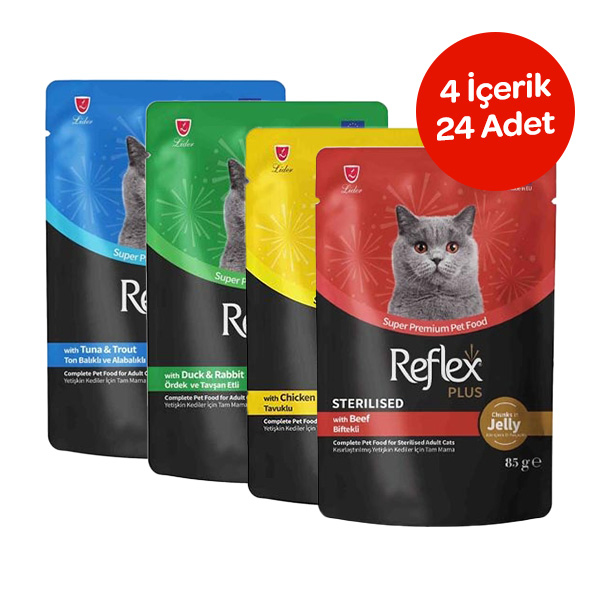 Reflex Karışık Soslu Kedi Yaş Maması Kedi Pouch 85 Gr X 24 Adet - 1