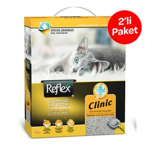Reflex Klinik Kedi Kumu 10 Litre x 2 Adet