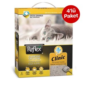 Reflex Klinik Kedi Kumu 6 Litre x 4 Adet