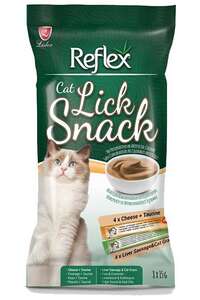 Reflex Lick Snack Peynirli Ciğer Sosisli Kedi Çorbası 8x15 Gr