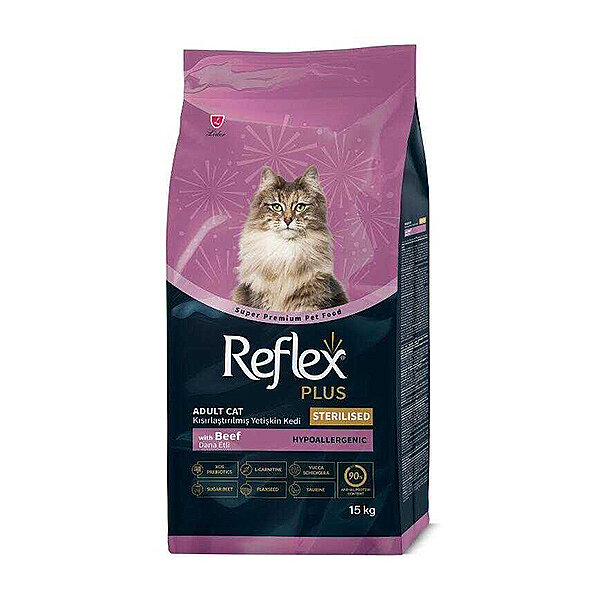 Reflex Plus Biftekli Kısırlaştırılmış Yetişkin Kedi Maması 15 kg