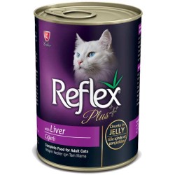 Reflex Plus Ciğerli Kedi  Yaş Maması Jöle İçinde Et Parçacıklı  400 GR