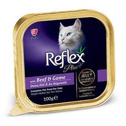 Reflex Plus Dana Etli Av Hayvanlı Jöleli Kedi Konservesi 100 GR
