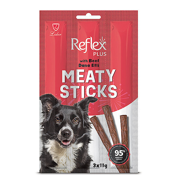 Reflex Plus Meaty Sticks Dana Etli Köpek Ödül Çubuğu 33 g (3'lü)