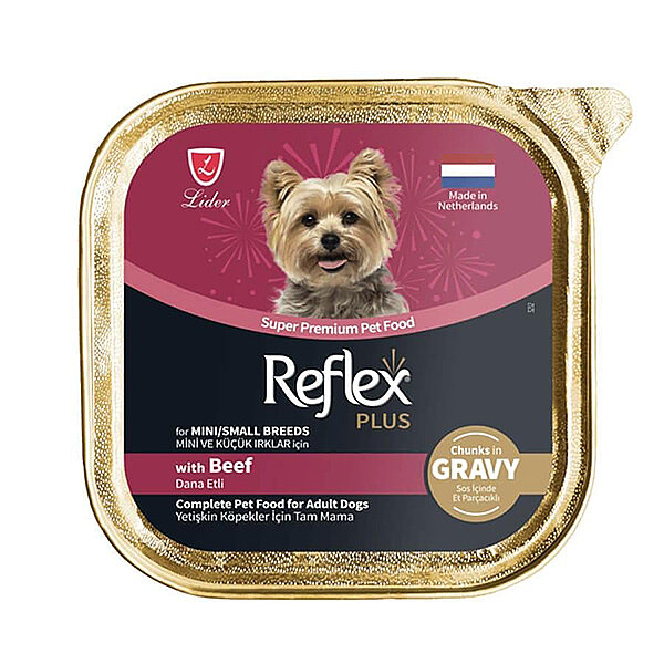 Reflex Plus Dana Etli Mini ve Küçük Irk Yetişkin Köpek Konservesi 85 Gr - 1