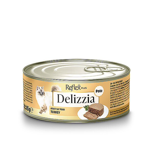 Reflex Plus Delizzia Hindi Etli Ezme Yetişkin Kedi Konservesi 85gr