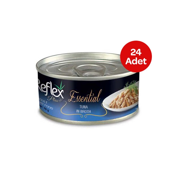 Reflex Plus Essential Atlantik Ton Balıklı Kedi Konservesi 70gr X 24 Adet - 1