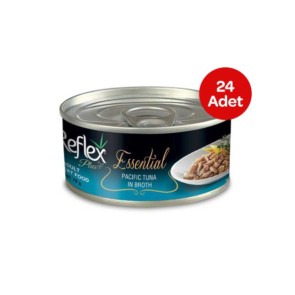 Reflex Plus Essential Pasifik Ton Balıklı Kedi Konservesi 70gr X 24 Adet - 1