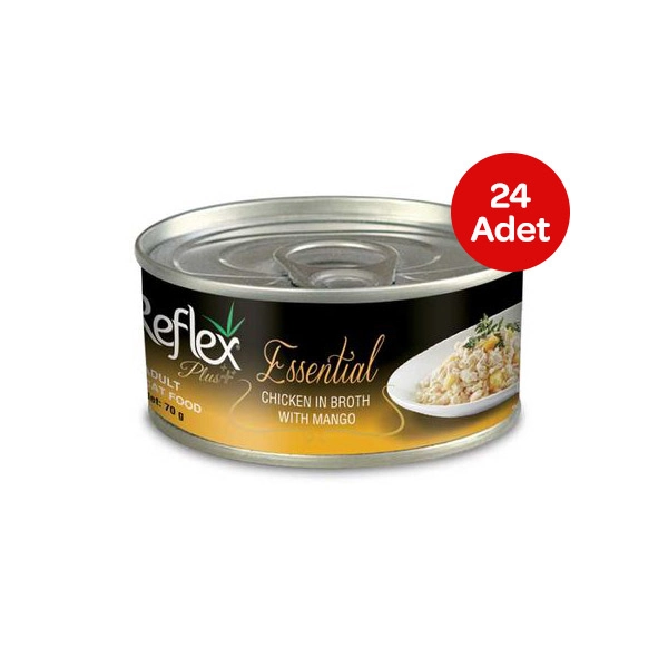 Reflex Plus Essential Tavuklu ve Mangolu Kedi Konservesi 70gr X 24 Adet - 1
