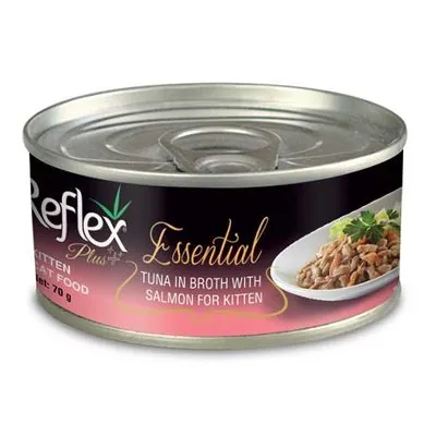 Reflex Plus Essential Ton Balıklı ve Somonlu Yavru Kedi Konservesi 70gr - 1