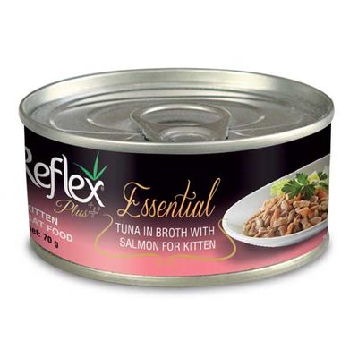 Reflex Plus Essential Ton Balıklı ve Somonlu Yavru Kedi Yaş Maması 70gr - 1