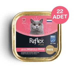 Reflex Plus Ezme Somonlu ve Karidesli Yetişkin Kedi Konservesi 85 Gr x 22 Adet