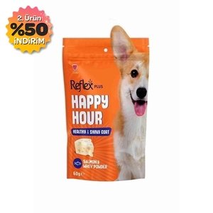 Reflex Plus Happy Hour Sağlıklı ve Parlak Tüyler İçin Destekleyici Köpek Ödül Maması 60 gr