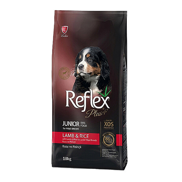 Reflex Plus Junior Kuzu Etli Pirinçli Büyük Irk Yavru Köpek Maması 18 Kg - 1