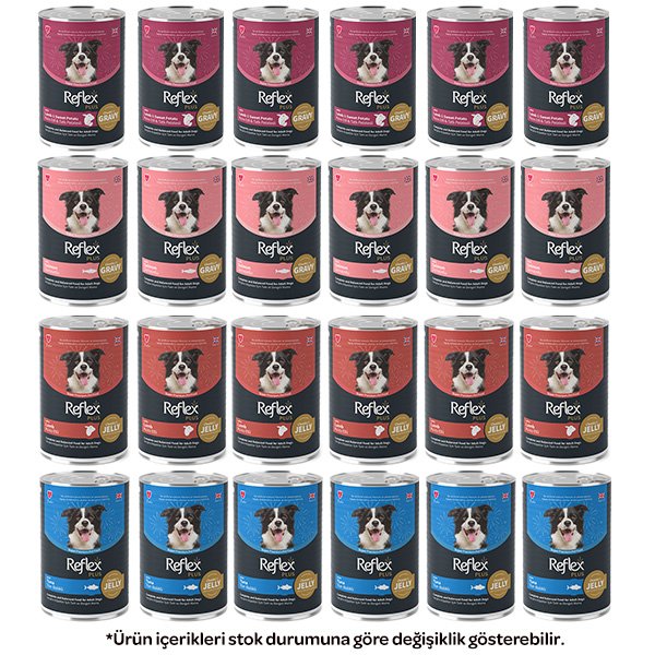 Reflex Plus Karışık Köpek Yaş Maması 400 gr X 24 Adet - 1