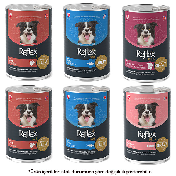 Reflex Plus Karışık Köpek Yaş Maması 400 gr X 6 Adet - 1