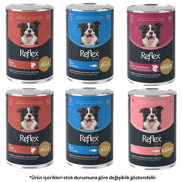Reflex Plus Karışık Köpek Yaş Maması 400 gr X 6 Adet - 1