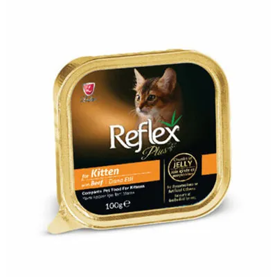 Reflex Plus Kitten Dana Etli Soslu Yavru Kedi Yaş Maması 100 Gr - 1