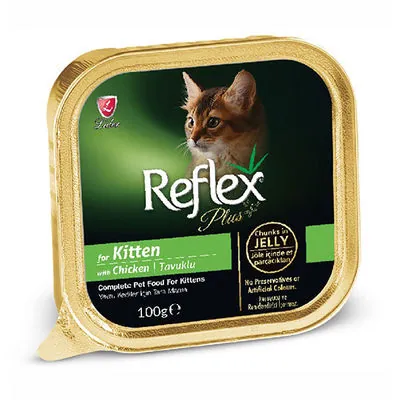 Reflex Plus Kitten Tavuk Etli Soslu Yavru Kedi Yaş Maması 100 Gr - 1