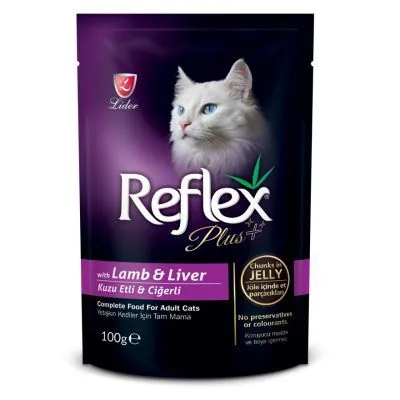 Reflex Plus Kuzu Etli Ciğerli Pouch Kedi Konservesi 100 Gr - 1