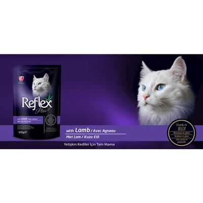 Reflex Plus Kuzu Etli Ciğerli Pouch Kedi Yaş Maması 100 Gr - 3
