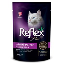 Reflex Plus Kuzu Etli Ciğerli Pouch Kedi Yaş Maması 100 Gr