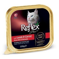 Reflex Plus Kuzulu ve Havuçlu Pate Yetişkin Kedi Konservesi 100 GR