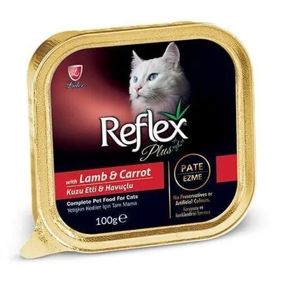 Reflex Plus Kuzulu ve Havuçlu Pate Yetişkin Kedi Konservesi 100 GR - 1