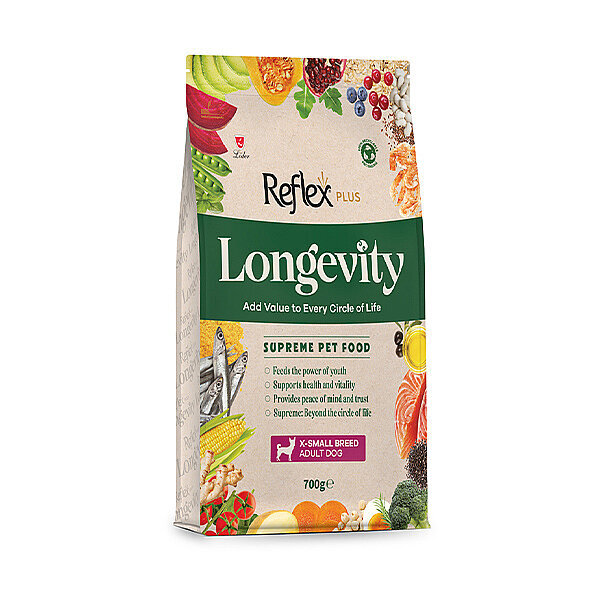 Reflex Plus Longevity Hipoalerjenik Çok Küçük Irk Yetişkin Köpek Maması 700gr