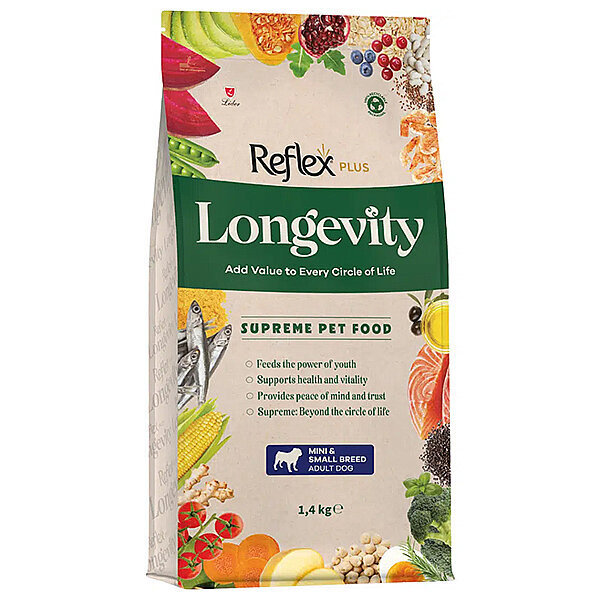 Reflex Plus Longevity Hipoalerjenik Mini ve Küçük Irk Yetişkin Köpek Maması 1,4kg