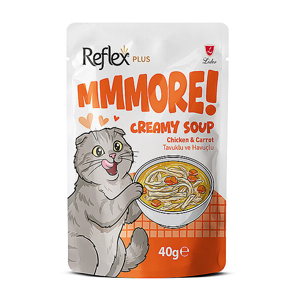 Reflex Plus MMMORE Tavuklu ve Havuçlu Kremalı Kedi Çorbası 40 g