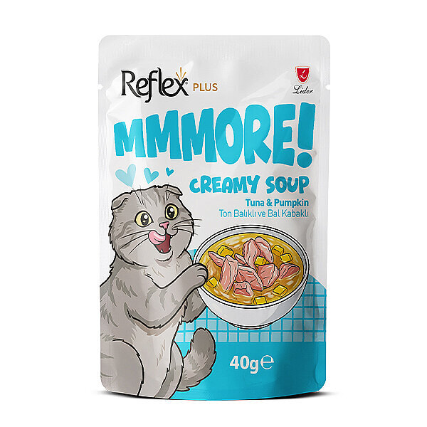 Reflex Plus MMMORE Ton Balıklı ve Bal Kabaklı Kremalı Kedi Çorbası 40 g