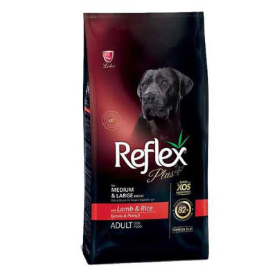 Reflex Plus Kuzulu & Pirinçli Orta ve Büyük Irk Köpek Maması 3 KG - 1