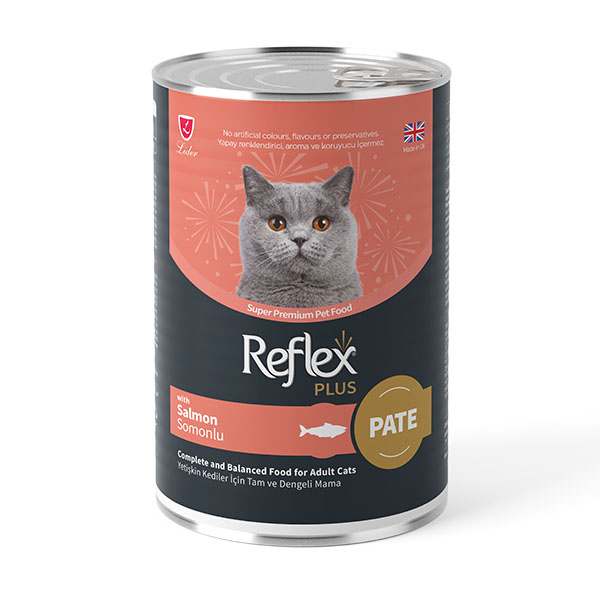 Reflex Plus Ezme İçinde Et Parçacıklı Somonlu Yetişkin Kedi Yaş Maması 395 g - 1